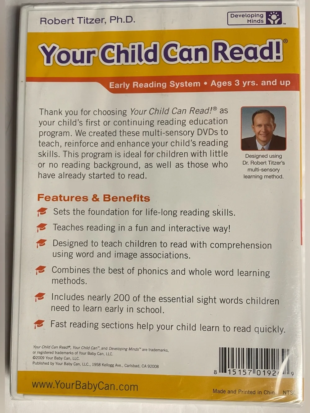 Your Child Can Read! 5 DVD Set Early Reading System for ages 3 & Up NEW & SEALED